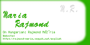 maria rajmond business card